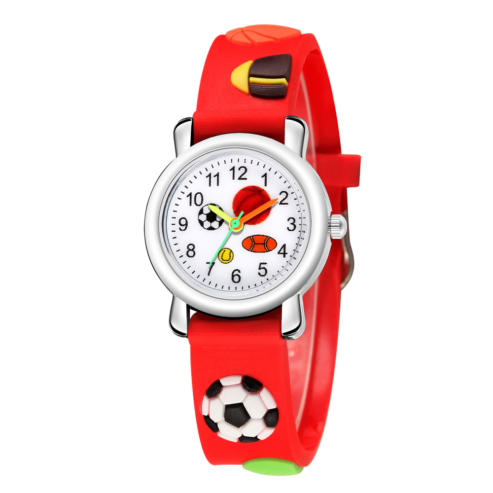 Cartoon Style Ball Basketball Football Buckle Quartz Kids Watches display picture 8