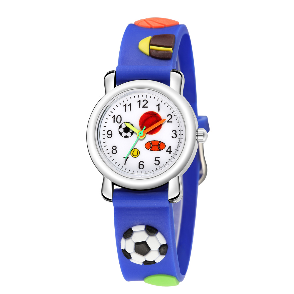 Cartoon Style Ball Basketball Football Buckle Quartz Kids Watches display picture 7