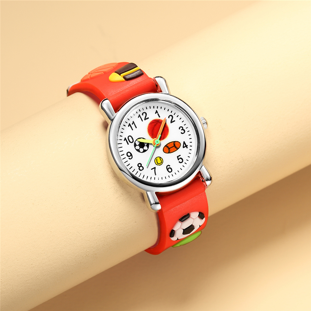 Cartoon Style Ball Basketball Football Buckle Quartz Kids Watches display picture 5