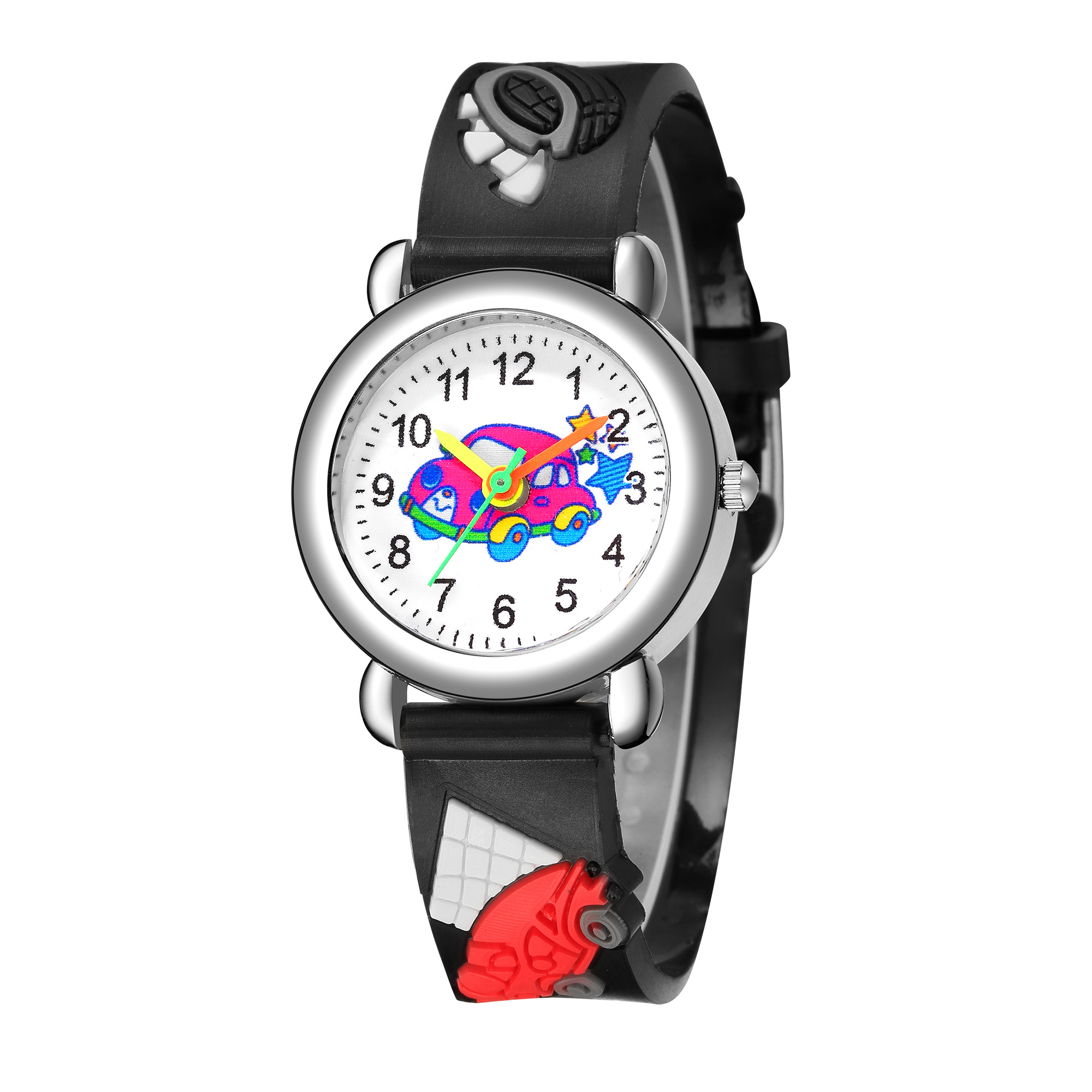 Cartoon Style Car Buckle Quartz Kids Watches display picture 7