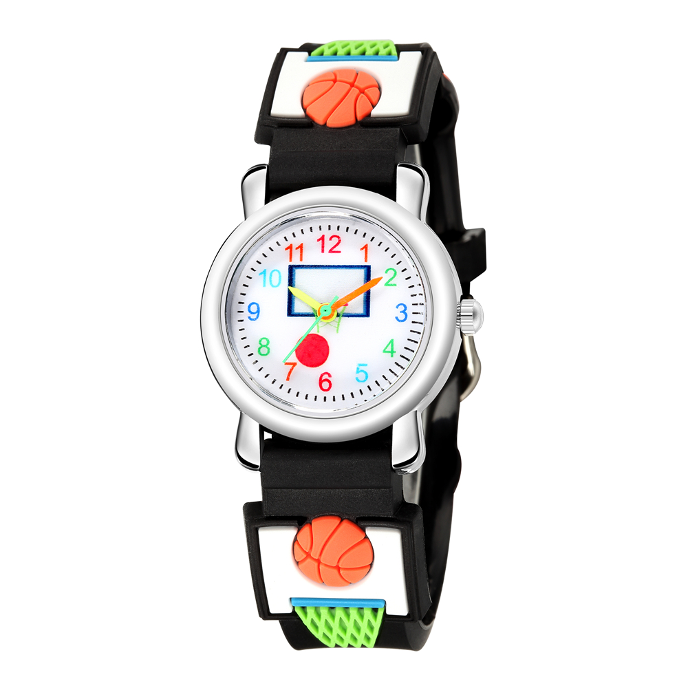 Cartoon Style Basketball Buckle Quartz Kids Watches display picture 3