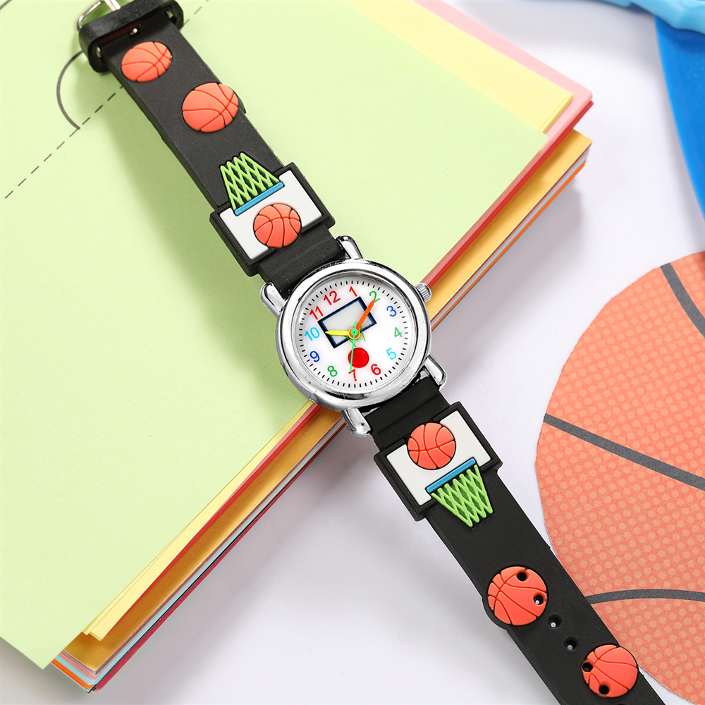 Cartoon Style Basketball Buckle Quartz Kids Watches display picture 7