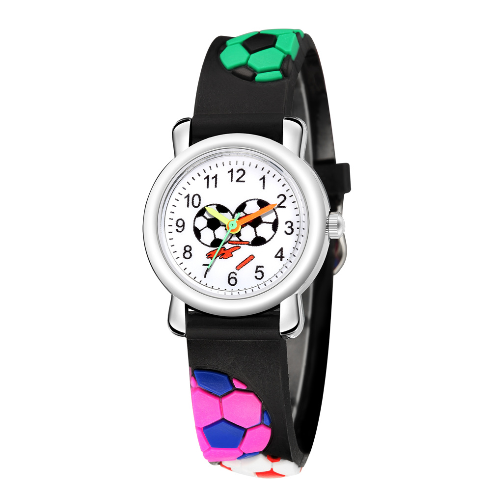 Cartoon Style Football Buckle Quartz Kids Watches display picture 2