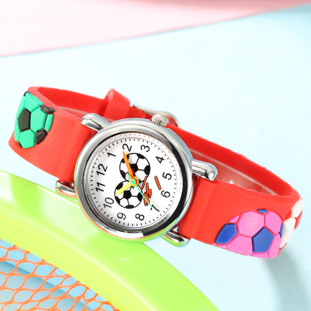 Cartoon Style Football Buckle Quartz Kids Watches display picture 6