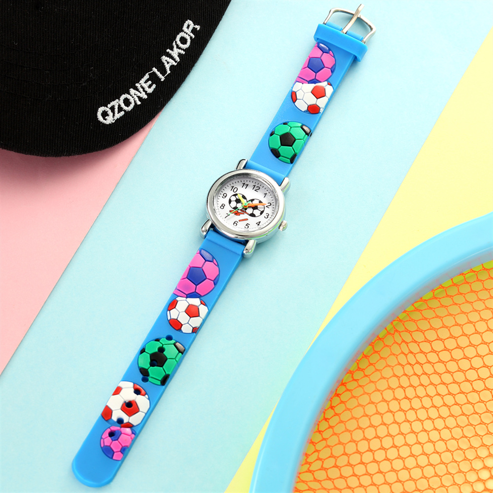 Cartoon Style Football Buckle Quartz Kids Watches display picture 7