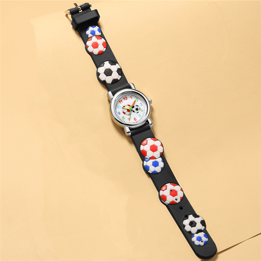 Cartoon Style Football Buckle Quartz Kids Watches display picture 4
