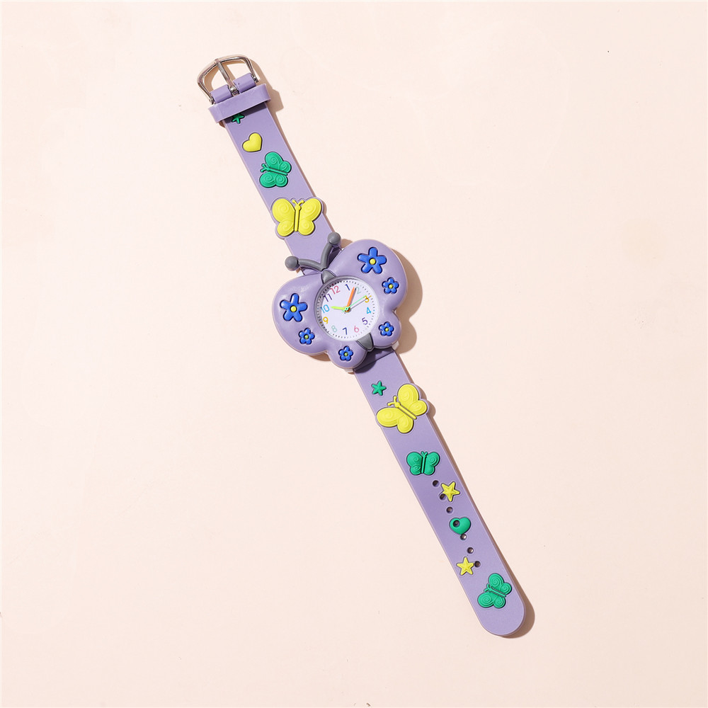 Cute Sweet Flower Butterfly Buckle Quartz Kids Watches display picture 3
