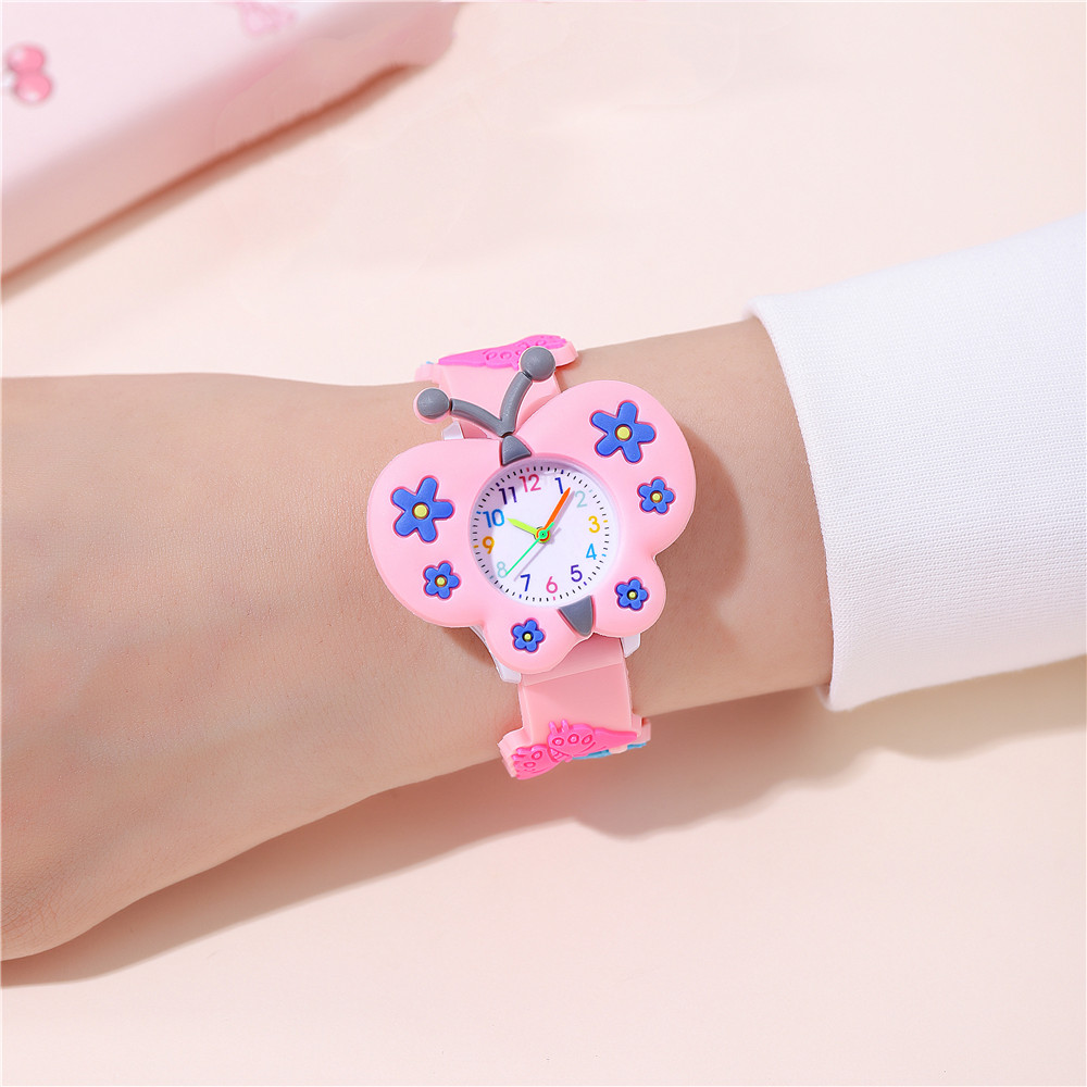 Cute Sweet Flower Butterfly Buckle Quartz Kids Watches display picture 4