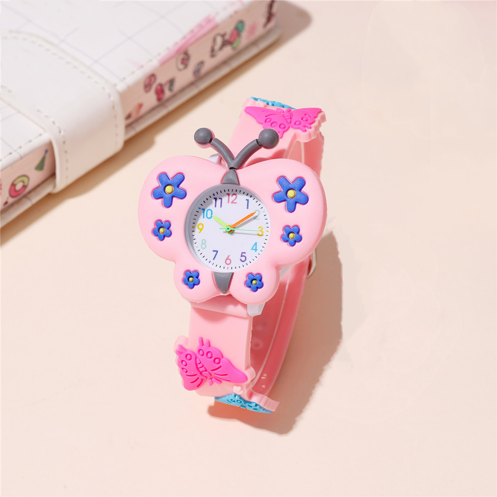Cute Sweet Flower Butterfly Buckle Quartz Kids Watches display picture 7