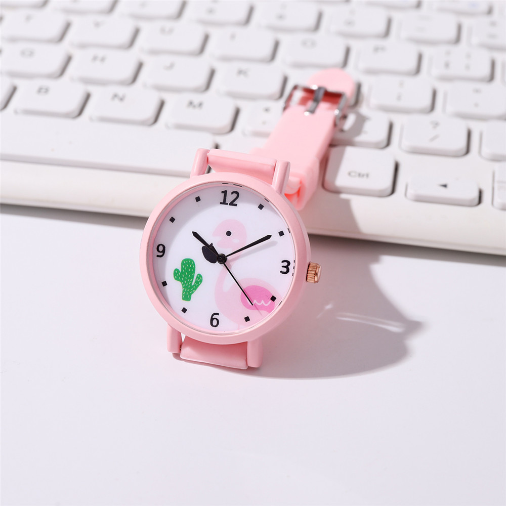 Mignon Sucré Star Flamant Forme De Cœur Boucle Quartz Enfants Montres display picture 10