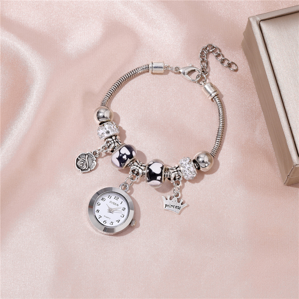 Casual Rose Crown Quartz Women's Watches display picture 4