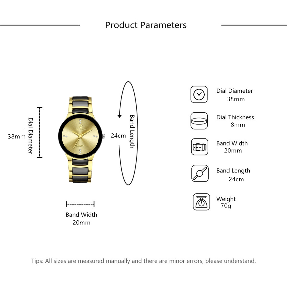Unternehmen Einfacher Stil Farbblock Doppelte Seitliche Druckknöpfe Quarz Männer Uhren display picture 1