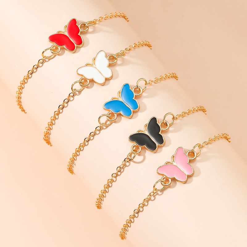 Simple Style Butterfly Alloy Enamel Women's Bracelets display picture 4