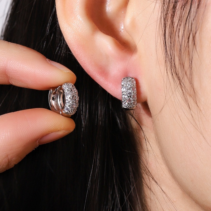 1 Pair Elegant Geometric Plating Copper Hoop Earrings display picture 2