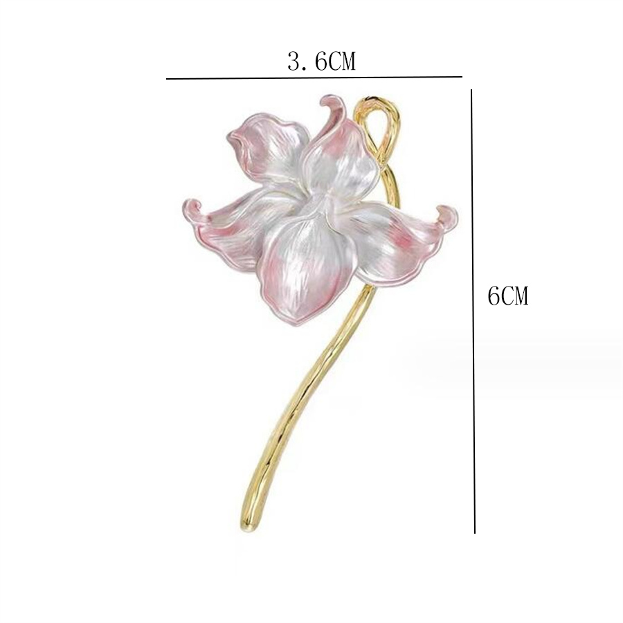 Elegant Lotus Alloy Stoving Varnish Women's Brooches display picture 5