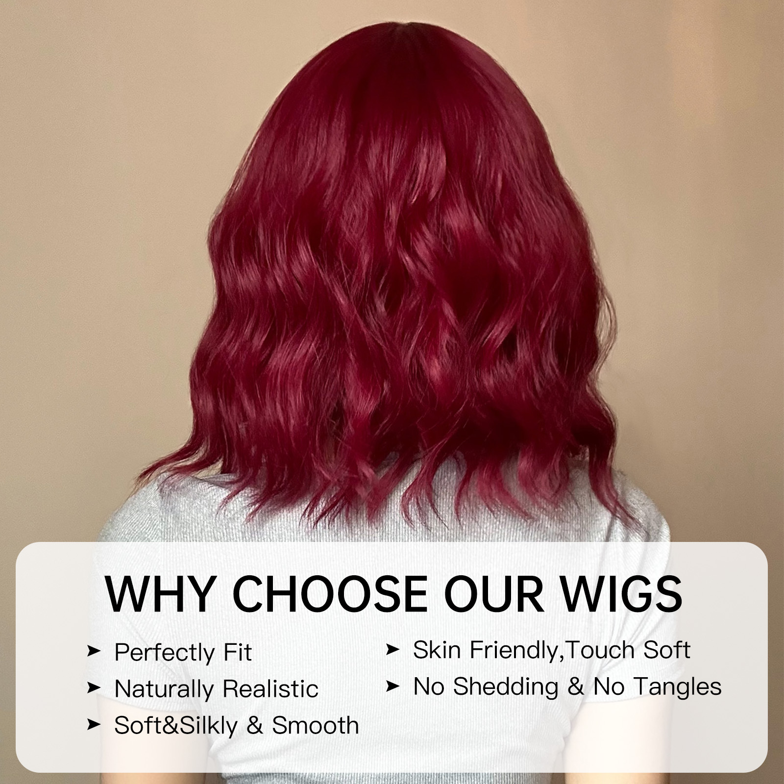 Women's Casual Formal Sweet Red Weekend Street Chemical Fiber Bangs Curls Short Curly Hair Wig Net display picture 6