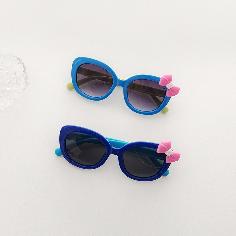 Cartoon Style Sweet Bow Knot Pc Resin Oval Frame Full Frame Kids Sunglasses display picture 5
