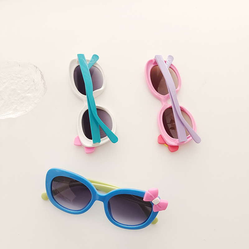 Cartoon Style Sweet Bow Knot Pc Resin Oval Frame Full Frame Kids Sunglasses display picture 6