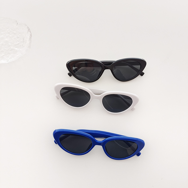 Y2K Vacation Color Block Pc Resin Cat Eye Full Frame Kids Sunglasses display picture 3