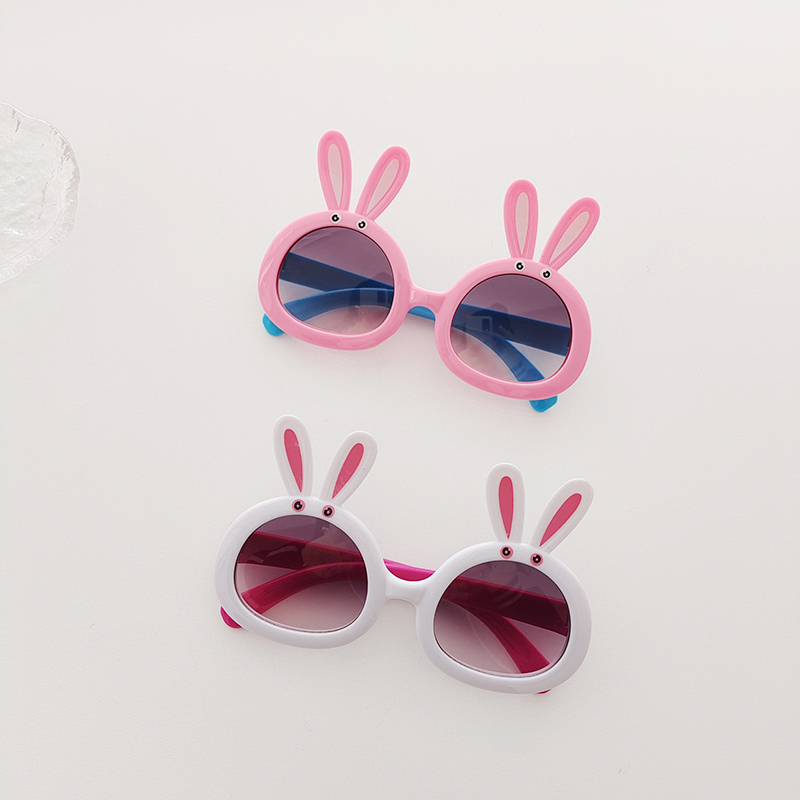 Cute Vacation Rabbit Pc Resin Oval Frame Full Frame Kids Sunglasses display picture 1