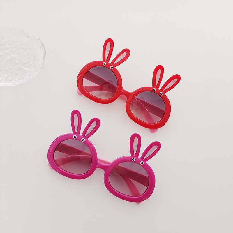 Cute Vacation Rabbit Pc Resin Oval Frame Full Frame Kids Sunglasses display picture 2