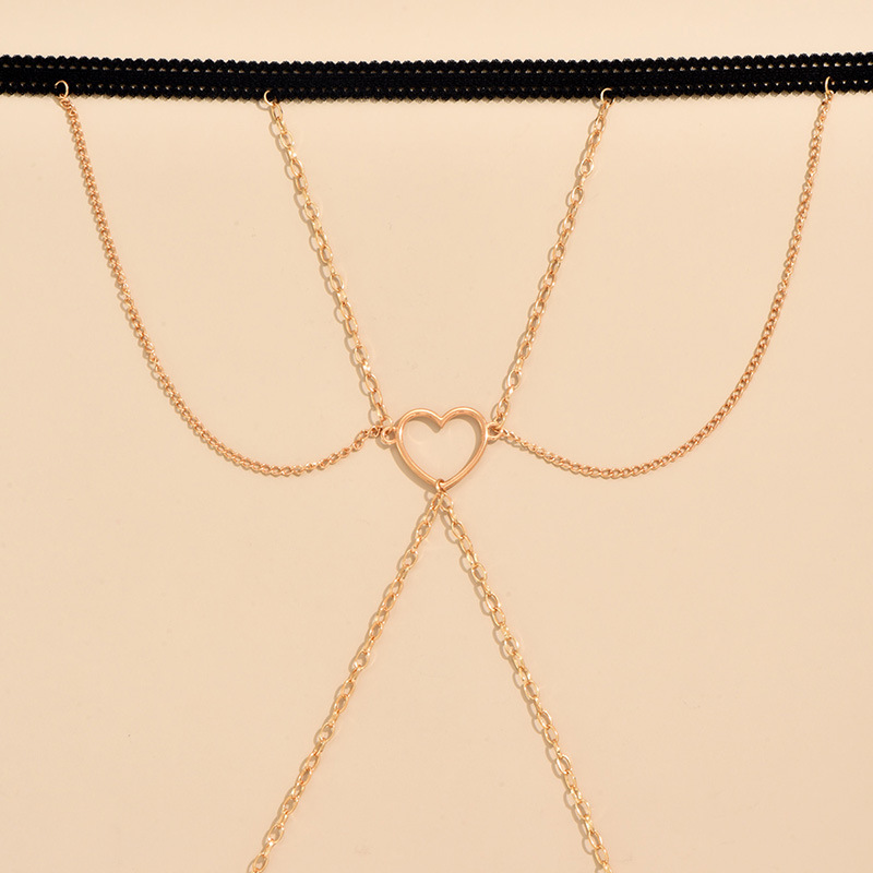 Simple Style Heart Shape Alloy Plating Women's Leg Chain display picture 5