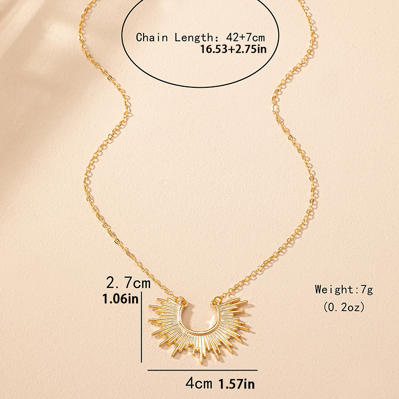IG-Stil Einfacher Stil Sonne Zinklegierung Überzug Frau Halskette display picture 3