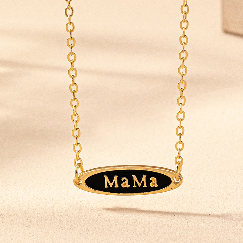 Simple Style Letter Zinc Alloy Plating Mother'S Day Women's Necklace display picture 1