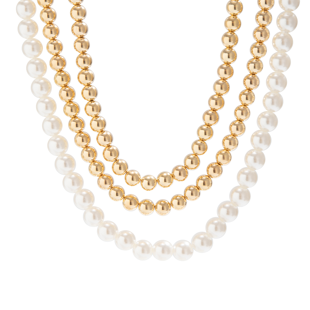 Exaggerated Simple Style Classic Style Round CCB Imitation Pearl Beaded Women's Necklace display picture 4