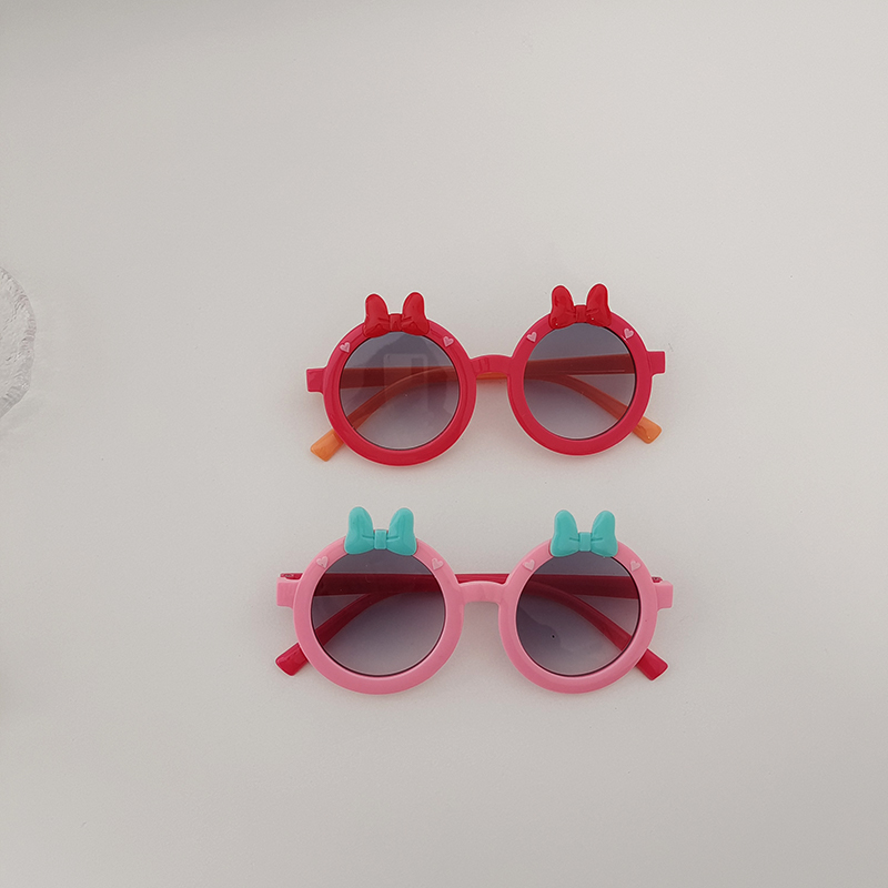 Cute Artistic Bow Knot Pc Resin Oval Frame Full Frame Kids Sunglasses display picture 2