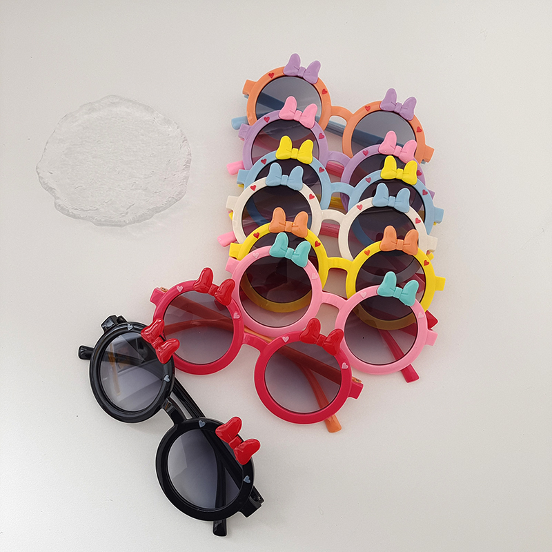 Cute Artistic Bow Knot Pc Resin Oval Frame Full Frame Kids Sunglasses display picture 6