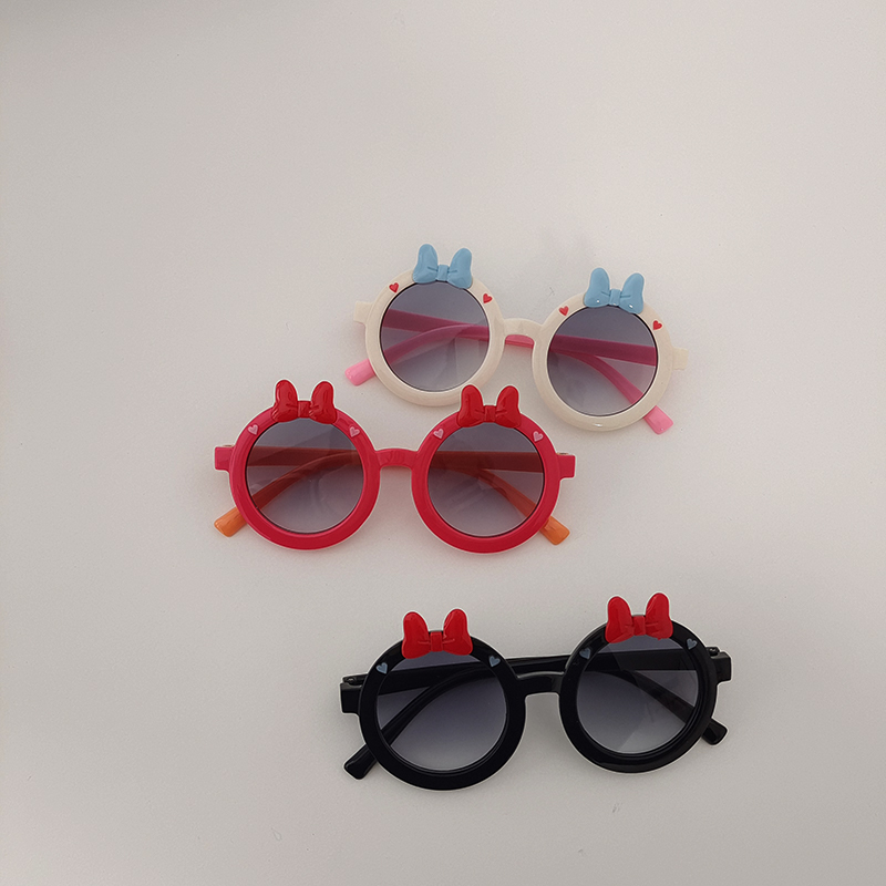 Cute Artistic Bow Knot Pc Resin Oval Frame Full Frame Kids Sunglasses display picture 3