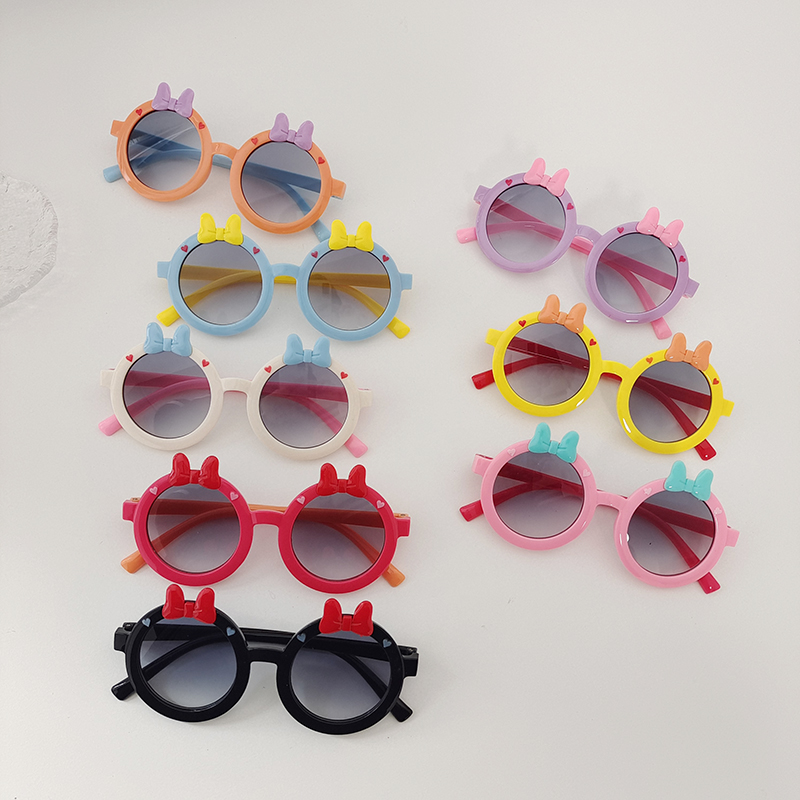 Cute Artistic Bow Knot Pc Resin Oval Frame Full Frame Kids Sunglasses display picture 5