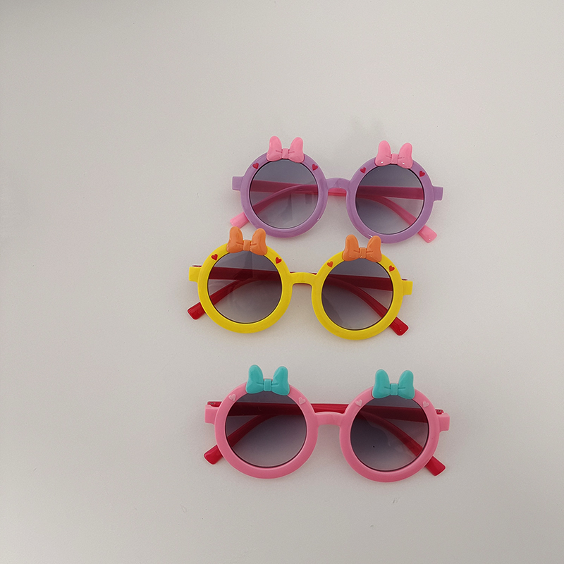 Cute Artistic Bow Knot Pc Resin Oval Frame Full Frame Kids Sunglasses display picture 4