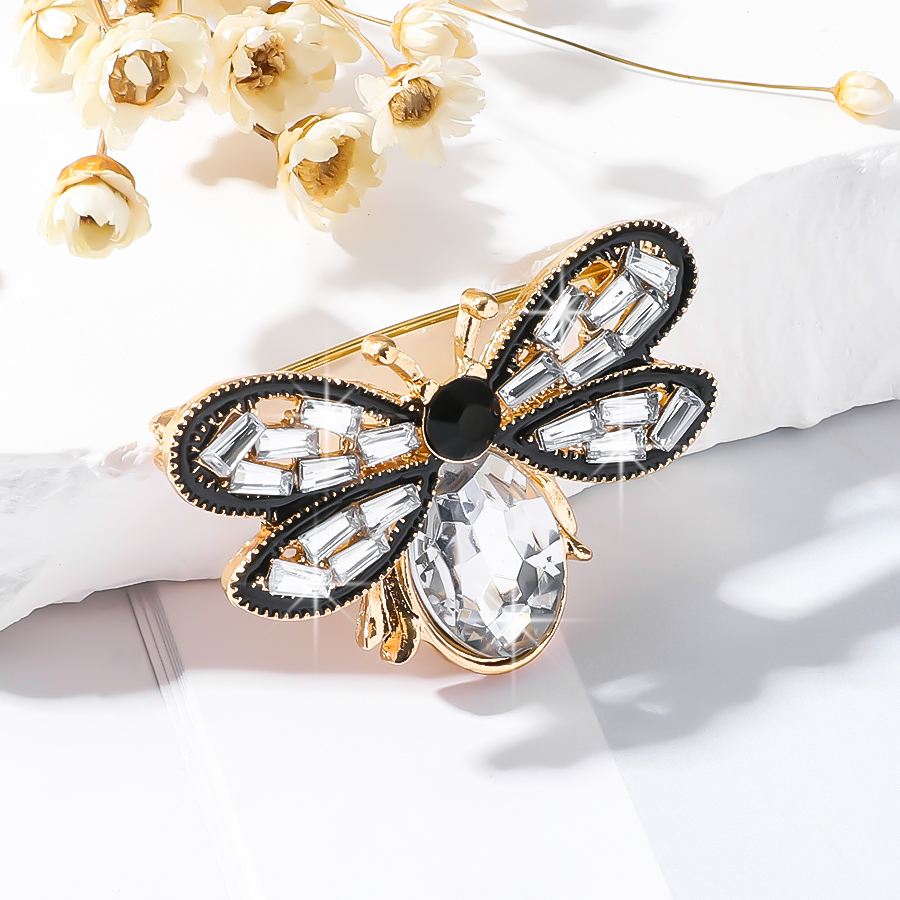 Commute Shiny Bee Alloy Inlay Artificial Rhinestones Women's Brooches display picture 2