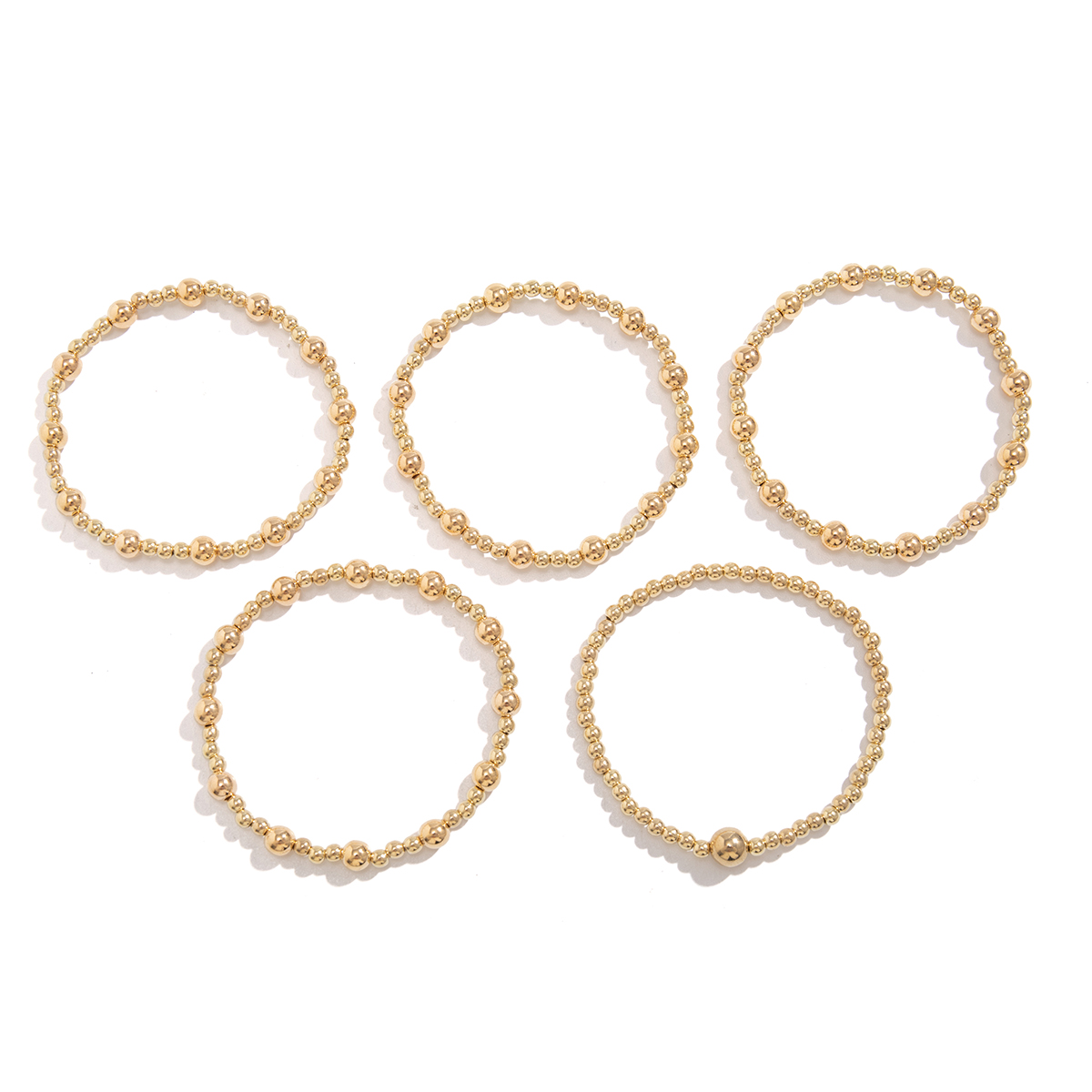 Exaggerated Simple Style Classic Style Geometric Round Solid Color CCB Women's Bracelets display picture 4