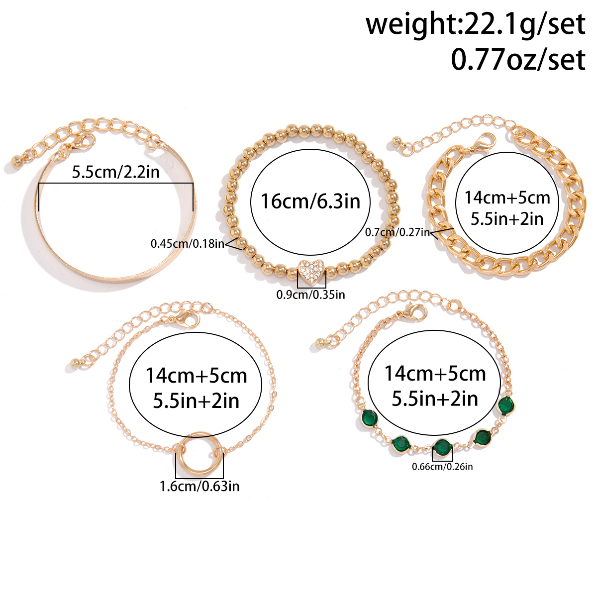 Vintage Style Exaggerated Classic Style Round Heart Shape CCB Iron Aluminum Beaded Inlay Zircon Women's Bracelets display picture 1