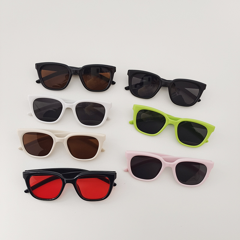 Casual Cute Color Block Pc Resin Square Full Frame Kids Sunglasses display picture 1