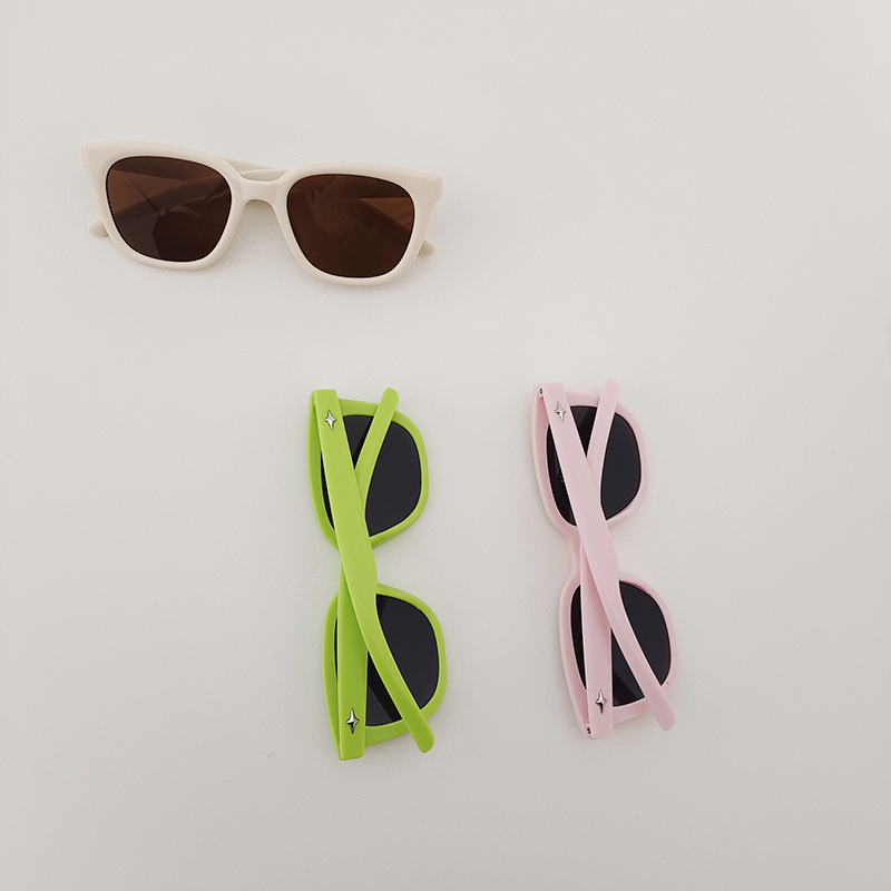 Casual Cute Color Block Pc Resin Square Full Frame Kids Sunglasses display picture 5