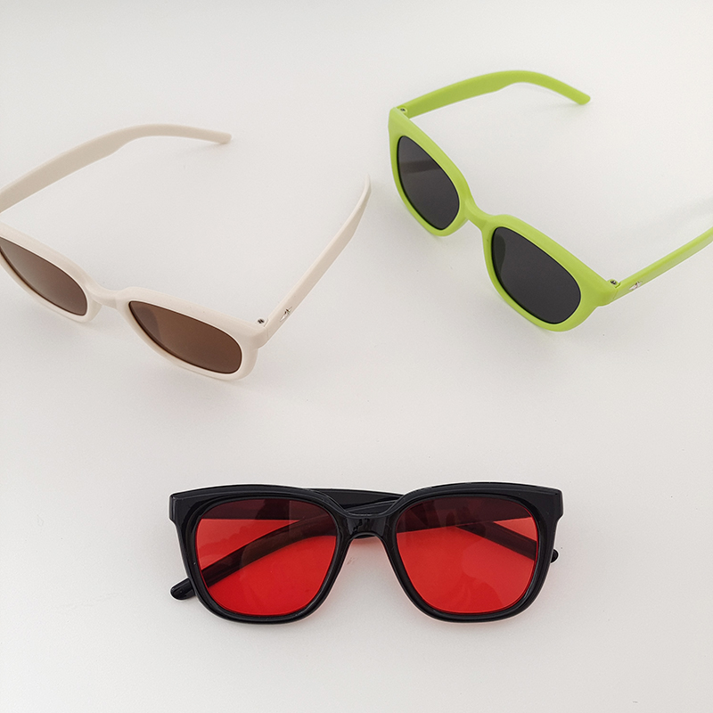Casual Cute Color Block Pc Resin Square Full Frame Kids Sunglasses display picture 6