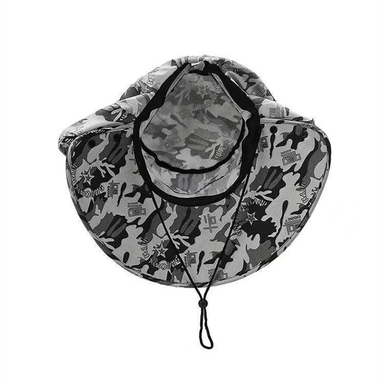 Femmes Décontractée Camouflage Grand Avant-Toit Chapeau De Soleil display picture 5