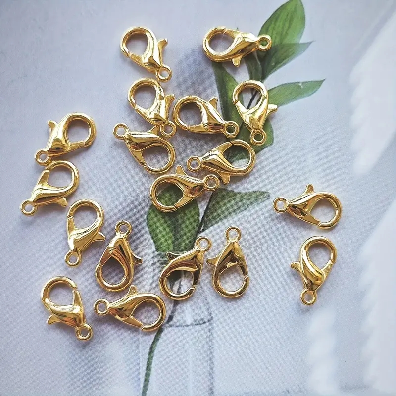 30pcs Stainless Steel None Gold Plated Solid Color Polished Lobster Clasp display picture 6