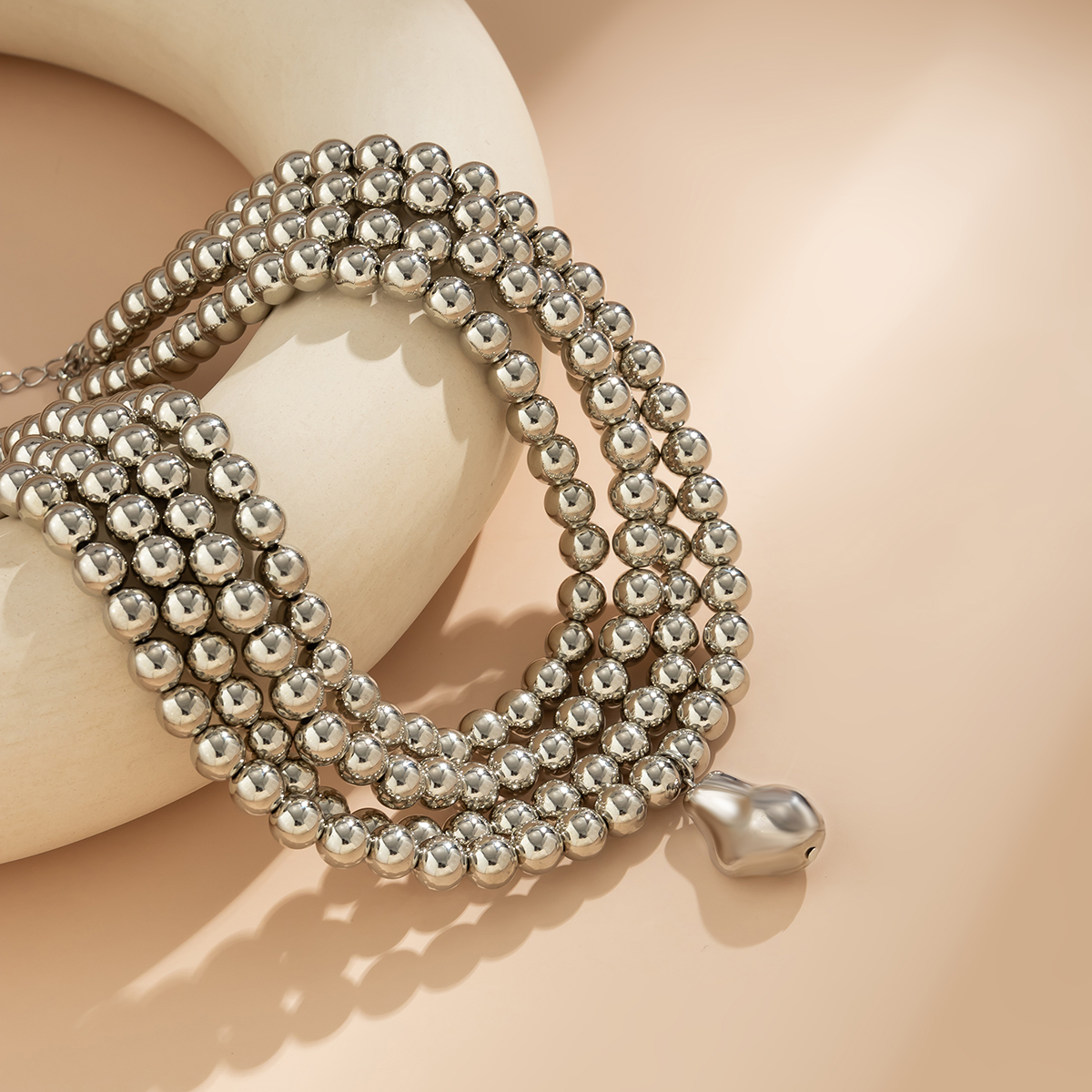 Glam Übertrieben Geometrisch CCB Perlen Überzug Frau Geschichtete Halskette display picture 5