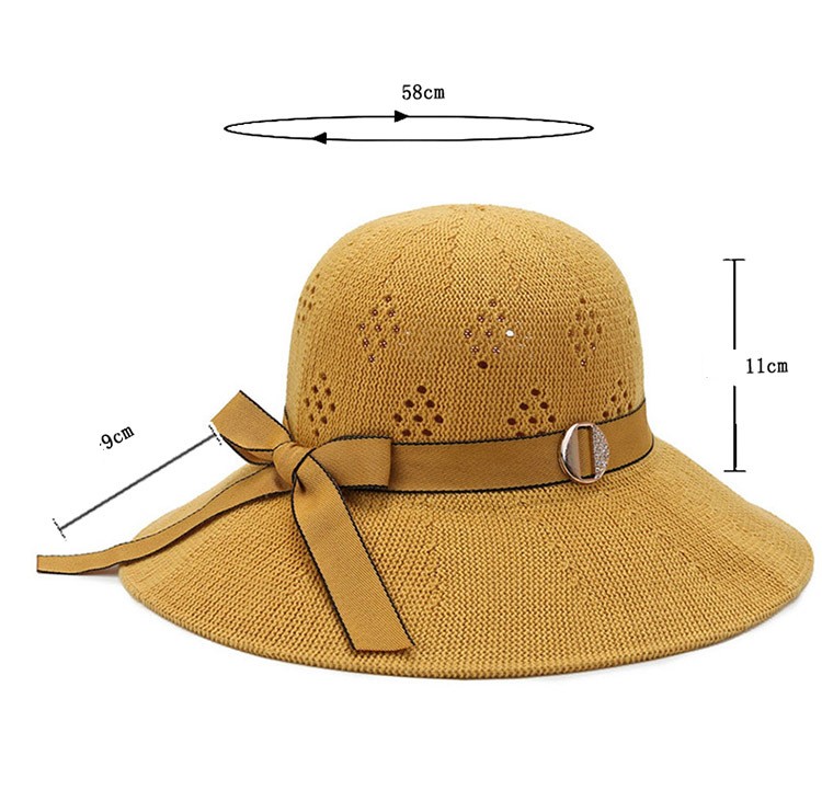 Women's Simple Style Solid Color Wide Eaves Sun Hat display picture 16