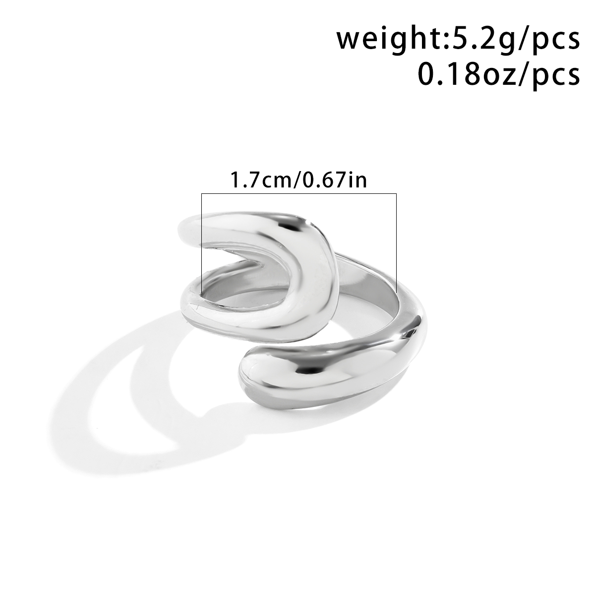 Wholesale Jewelry Simple Style Geometric Alloy Open Rings display picture 1