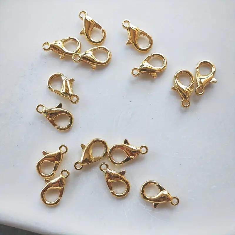 30pcs Stainless Steel None Gold Plated Solid Color Polished Lobster Clasp display picture 4