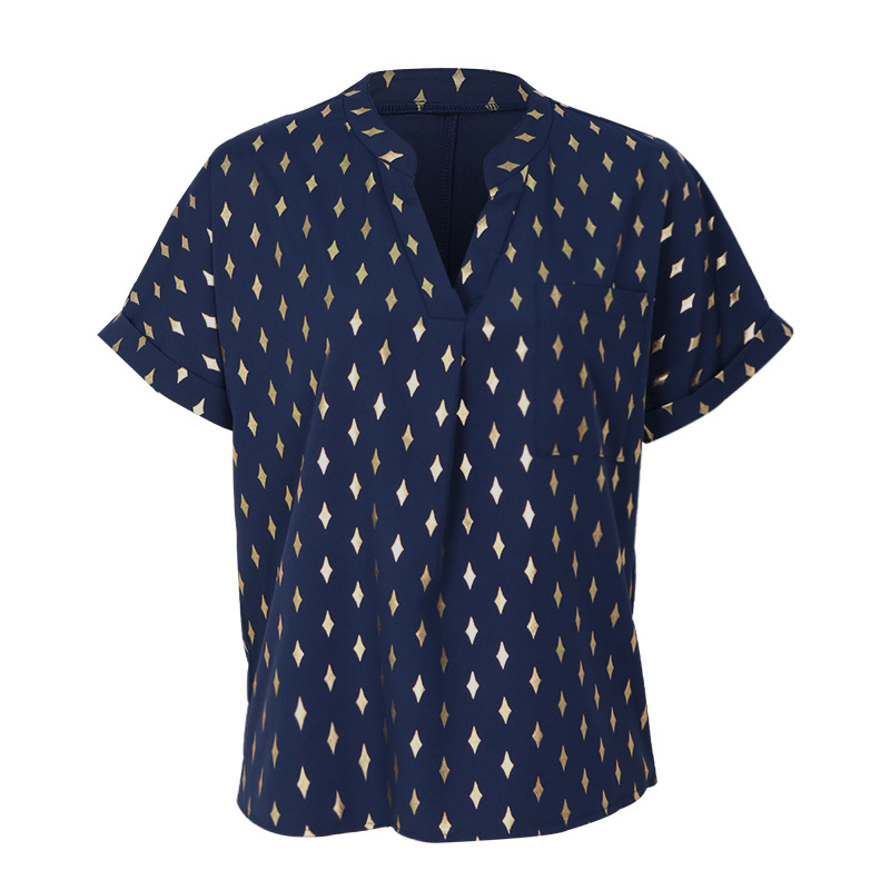 Women's Blouse Short Sleeve Blouses Printing Vacation Star display picture 2