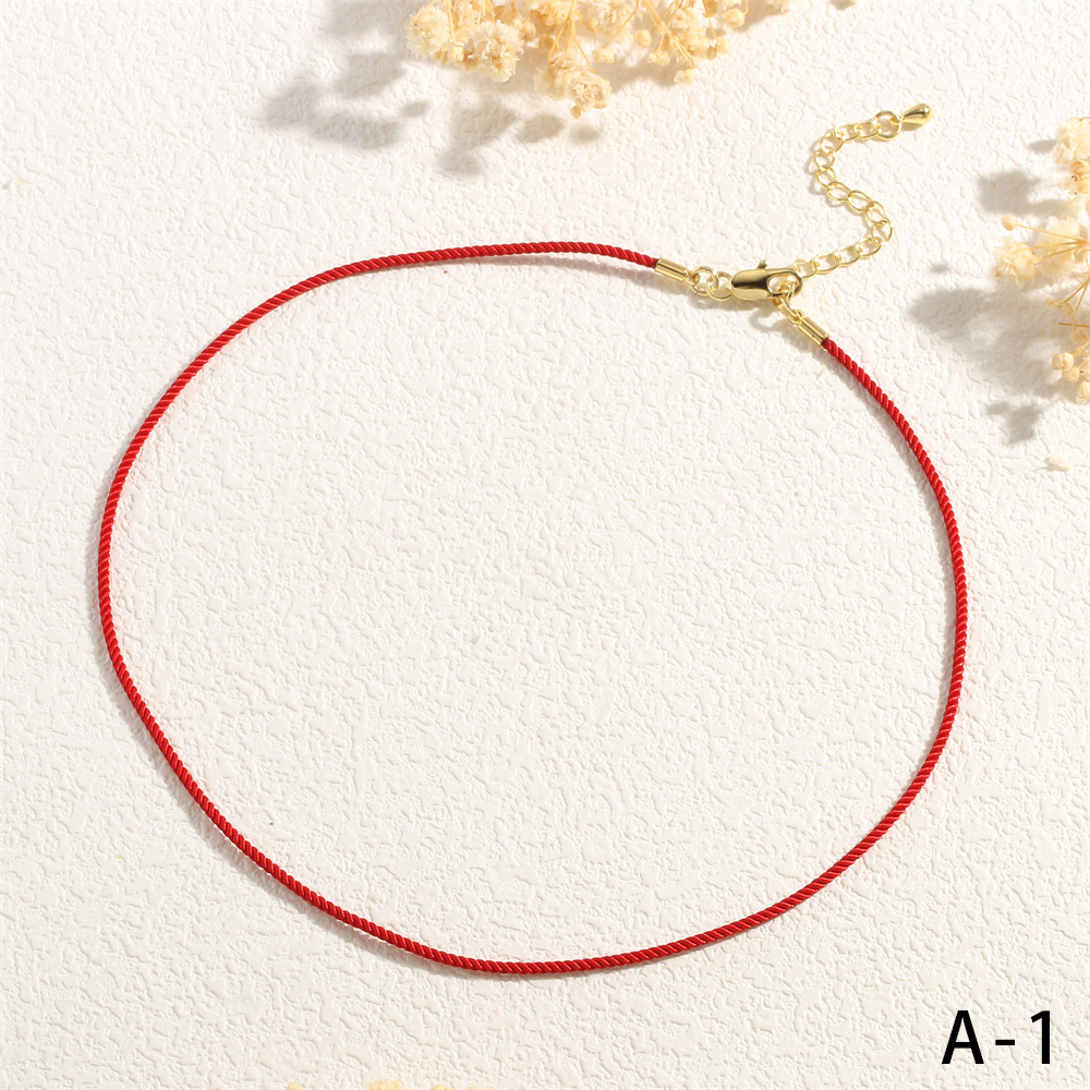Preppy Style Simple Style Solid Color Cord Handmade 18K Gold Plated Women's Choker display picture 8