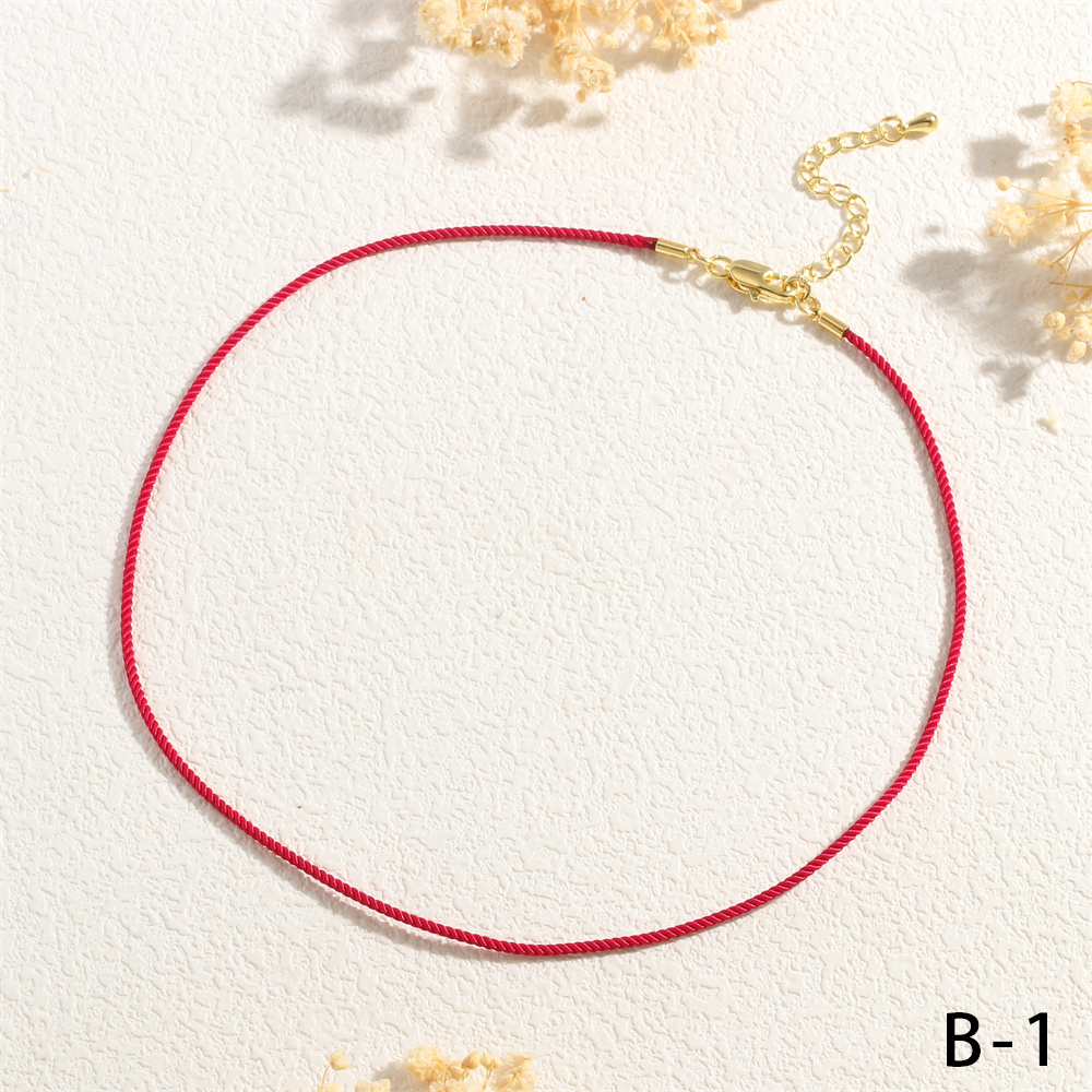 Preppy Style Simple Style Solid Color Cord Handmade 18K Gold Plated Women's Choker display picture 10