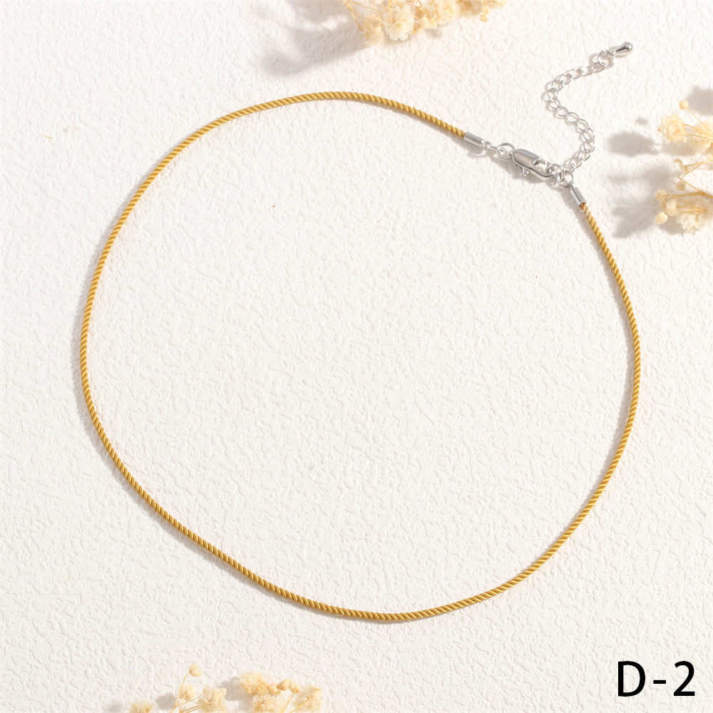 Preppy Style Simple Style Solid Color Cord Handmade 18K Gold Plated Women's Choker display picture 15